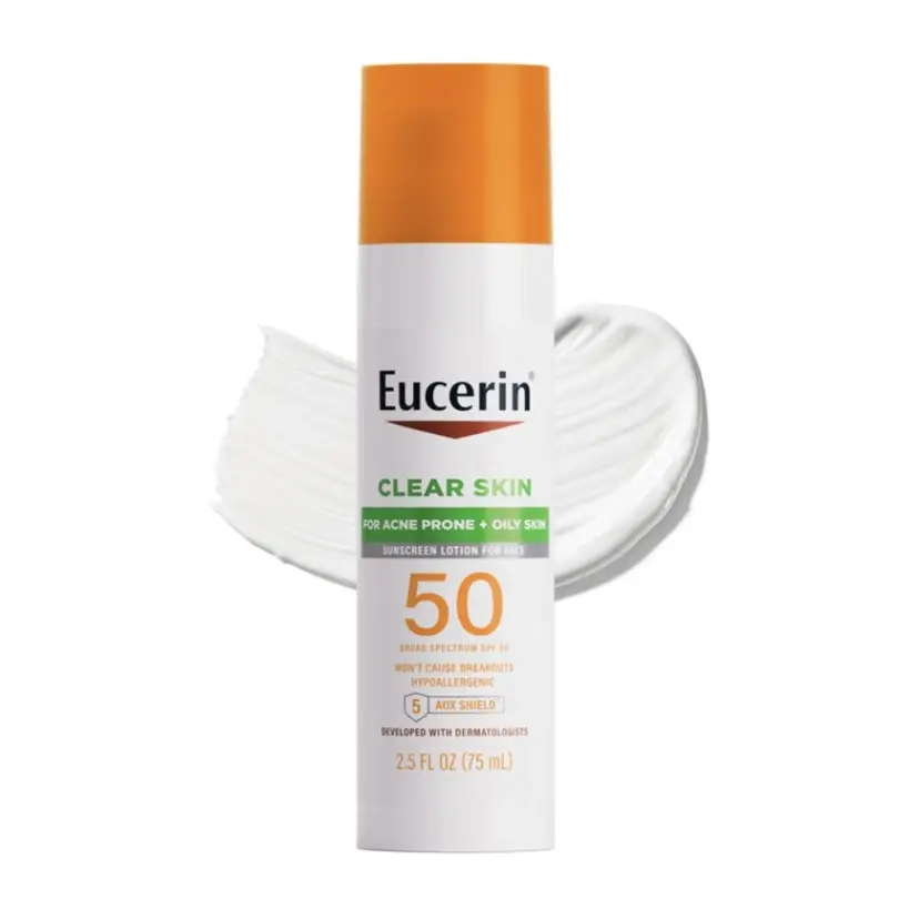 Eucerin Sun Clear Skin SPF 50 Face Sunscreen Lotion (75 ml)'s photo #1