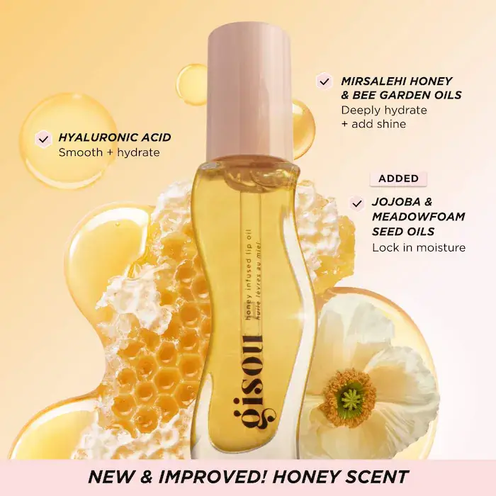 Honey Infused Hydrating Lip Oil. Color: Honey Gold - clear golden glow — imagen 3
