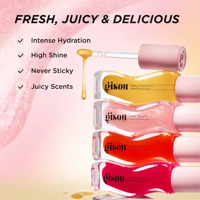 Honey Infused Hydrating Lip Oil. Color: Honey Gold - clear golden glow — imagen 6