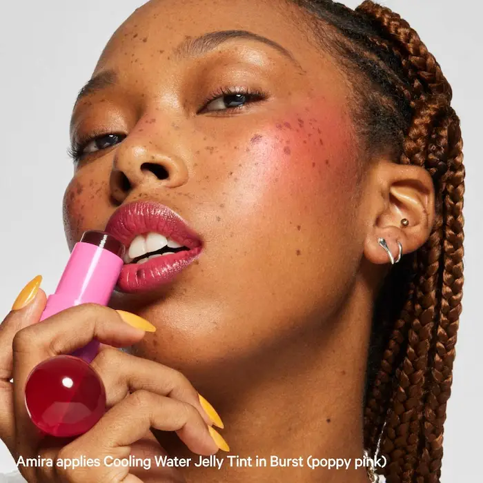 Jelly Tint Lip + Cheek Blush Stain. Color: Burst - Poppy Pink — imagen 3