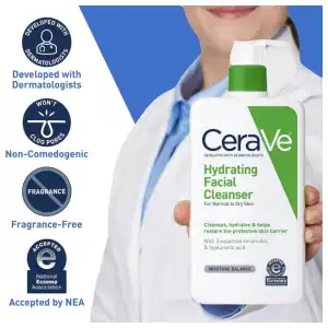 CeraVe Hydrating Facial Cleanser For Normal to Dry Skin (473 ml) miniatura 4