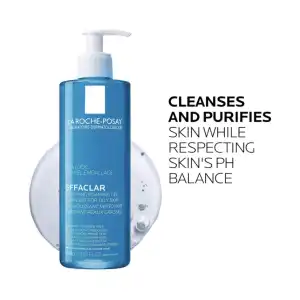 La Roche-Posay Effaclar - Limpiador de gel espumoso purificador para pieles grasas (400 ml) miniatura 5