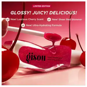 Honey Infused Hydrating Lip Oil. Color: Cherry On The Cake - Sheer Pinky Red Shimmer miniatura 3