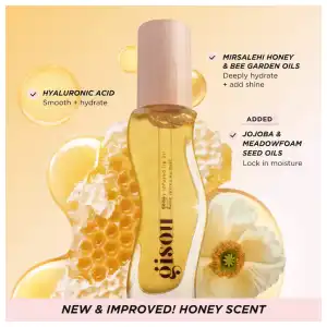 Honey Infused Hydrating Lip Oil. Color: Honey Gold - clear golden glow miniatura 3