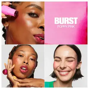 Jelly Tint Lip + Cheek Blush Stain. Color: Burst - Poppy Pink miniatura 2